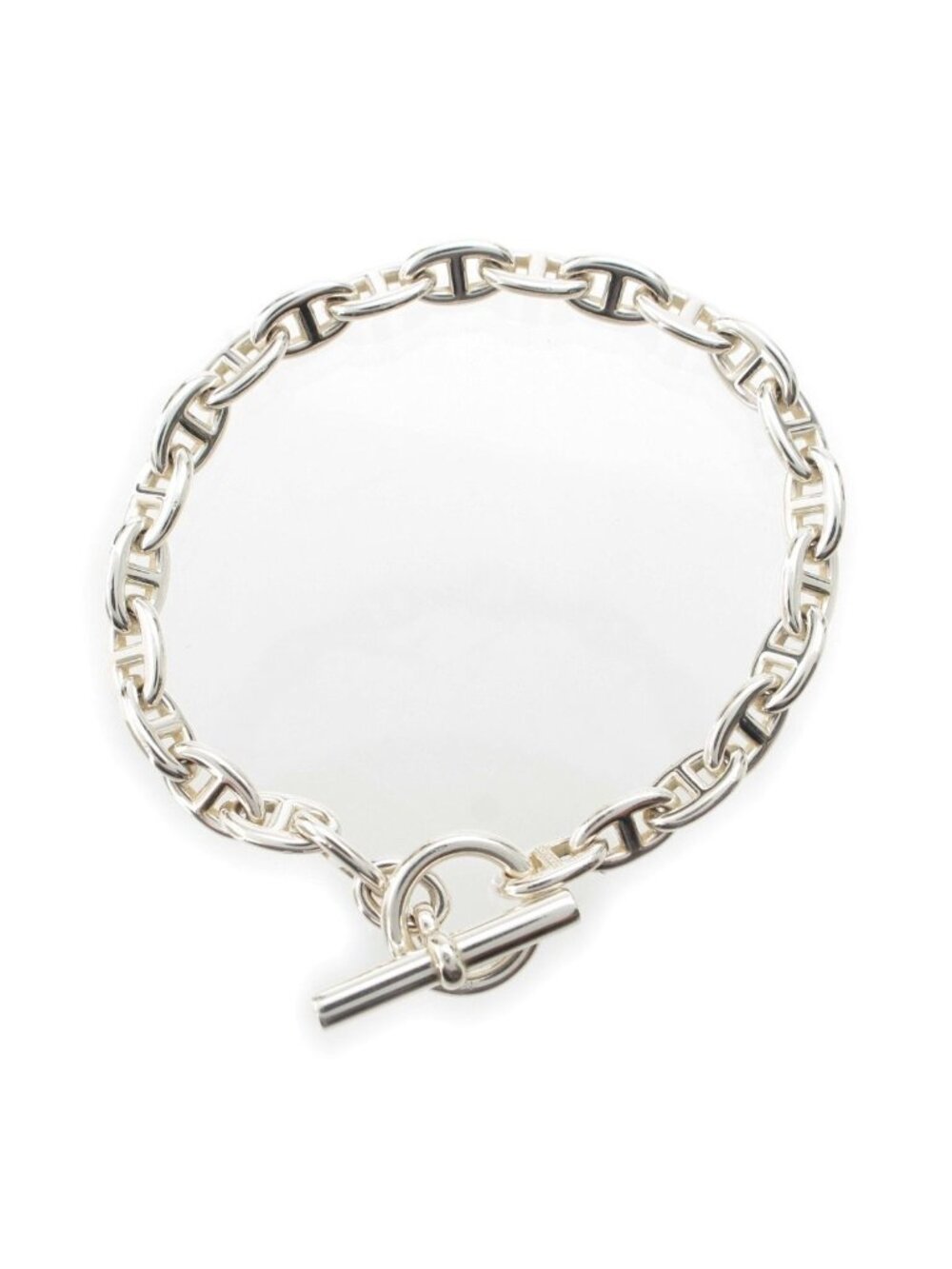 Hermes Chaine D'ancre TPM 24 Top Bracelet Bangle Silver